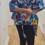 Ankara Flared top with belt