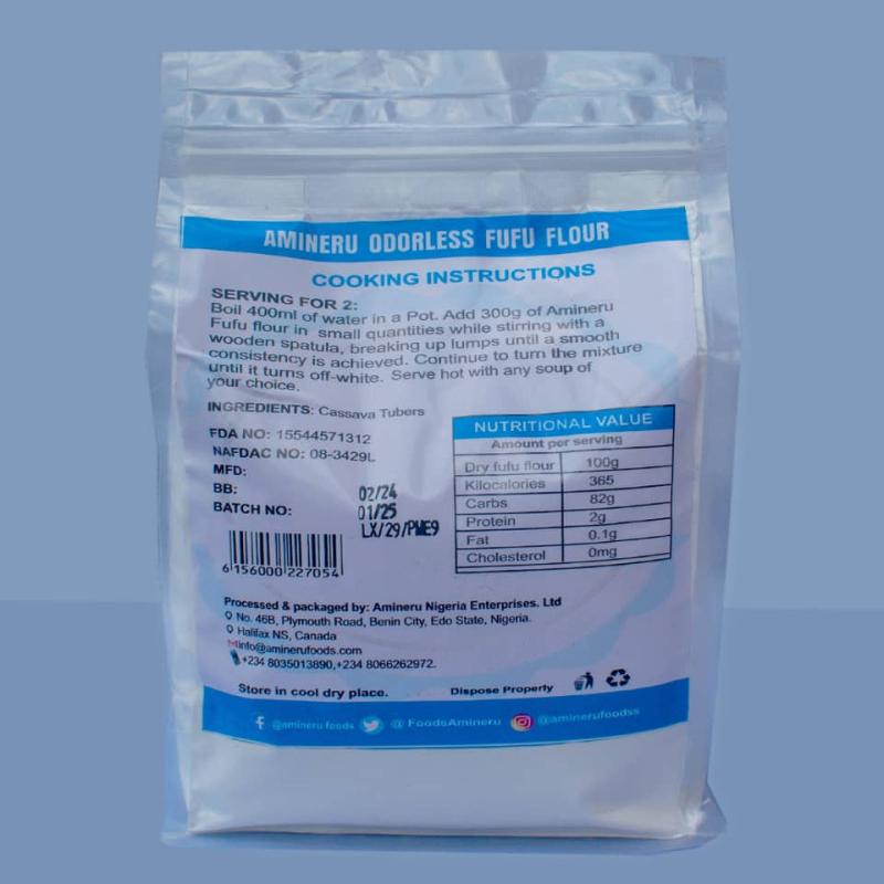 Fufu Flour - Odorless by Amineru 1kg