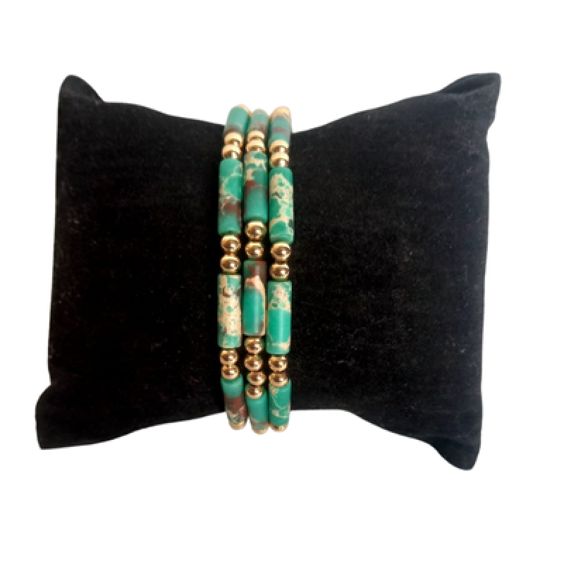 Green Assorted Agate Bracelets