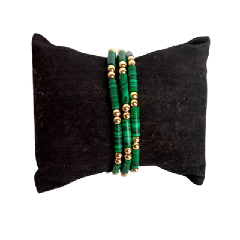 Assorted agate bracelets (Green)