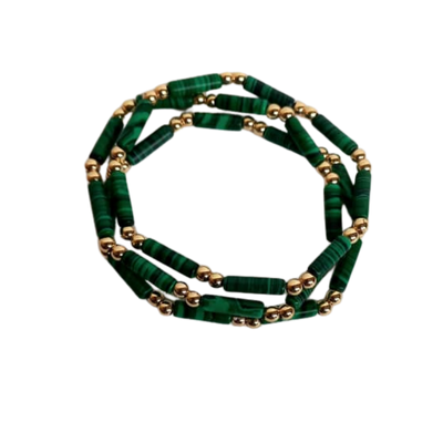 Assorted agate bracelets (Green)